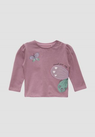 s.Oliver Longsleeve mit Applikation und Glitzer - lavendel