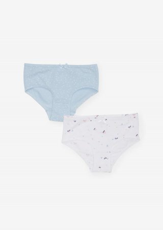 s.Oliver 2er-Pack Jersey-Slips - blassblau