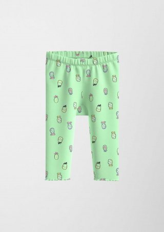 s.Oliver Leggings mit All-over-Print - hellgrün