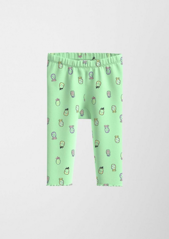 s.Oliver Leggings mit All-over-Print - hellgrün