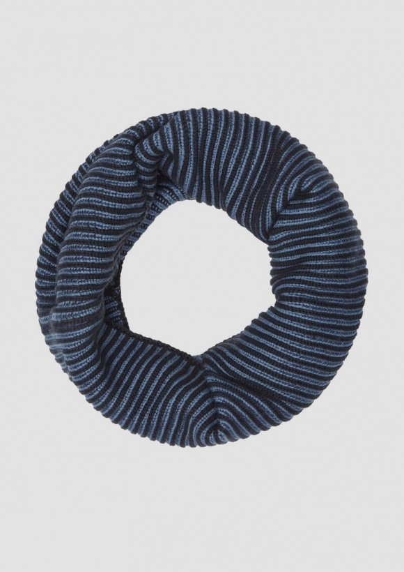s.Oliver Loop-Schal mit Rippstruktur - navy
