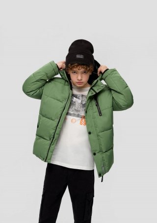 s.Oliver Mütze mit Label-Patch - schwarz