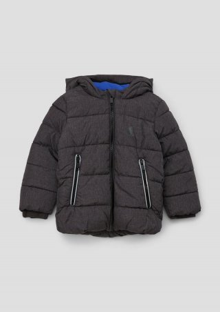 s.Oliver Warm wattierte Steppjacke mit Fleece-Futter - dunkelgrau