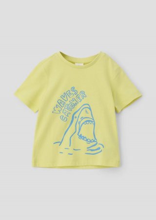 s.Oliver T-Shirt mit Frontprint - helles zitrone