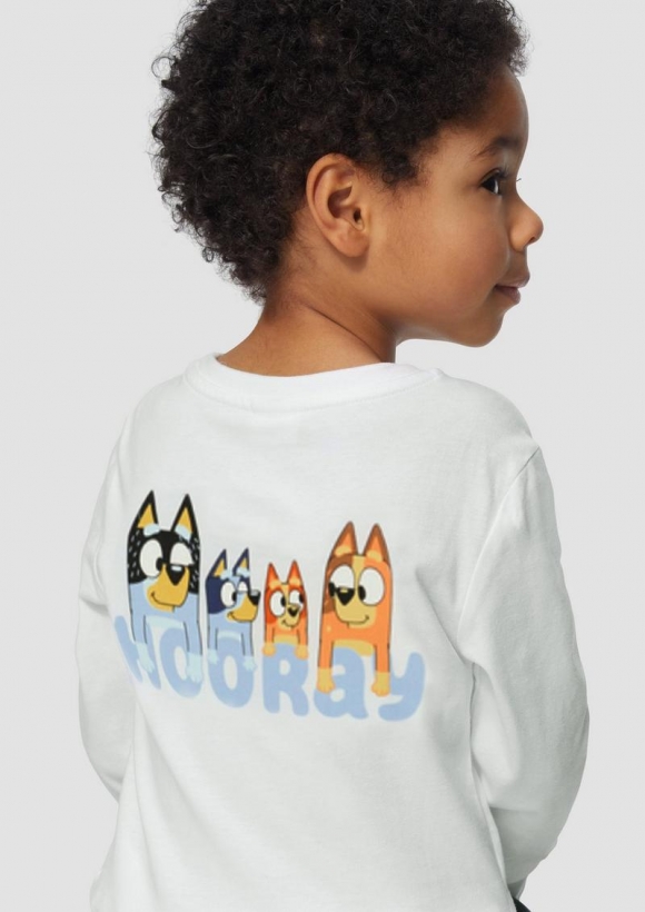 s.Oliver Longsleeve aus Baumwolle mit Bluey-Print® - weiß