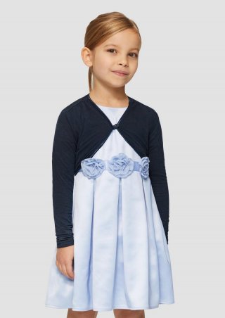 s.Oliver Festlicher Bolero mit Blumenknopf - navy