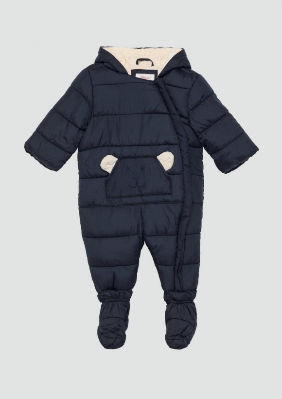 s.Oliver Schneeanzug mit abnehmbaren Füsschen und samtigem Fleecefutter - navy