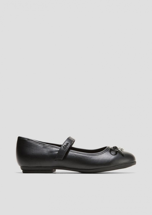 s.Oliver Ballerinas mit Schleifchen-Detail - schwarz