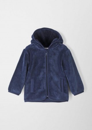 s.Oliver Kapuzenjacke aus Teddyplüsch - navy
