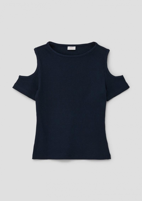 s.Oliver T-Shirt mit Cut-outs - navy