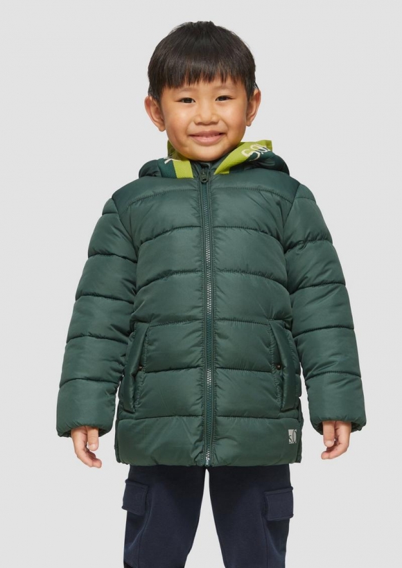s.Oliver Steppjacke mit Kontraststreifen und Fleecefutter - petrol