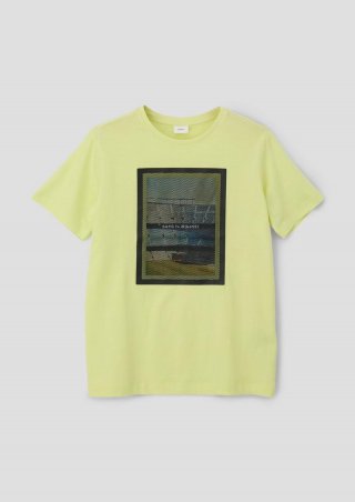 s.Oliver T-Shirt mit Fotoprint - limettengrün