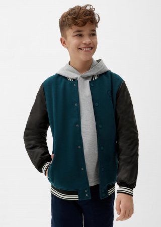 s.Oliver Bomberjacke im Fabricmix - petrol