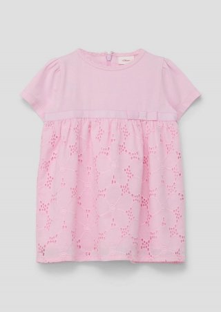 s.Oliver Kleid mit Broderie Anglaise - rosa