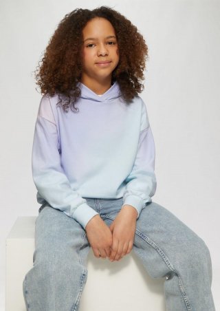 s.Oliver Kapuzen-Sweatshirt aus Baumwollmix mit Farbverlauf - himmelblau