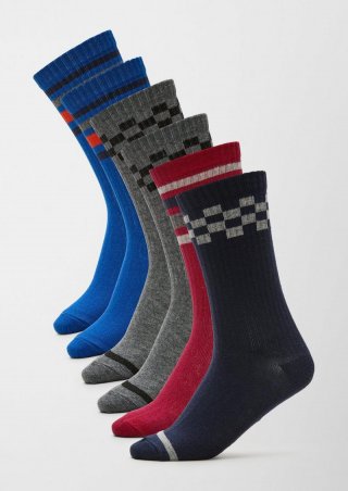 s.Oliver Socken im 6er-Set - rot