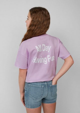 s.Oliver Boxy-T-Shirt mit Rückenprint - pfirsich