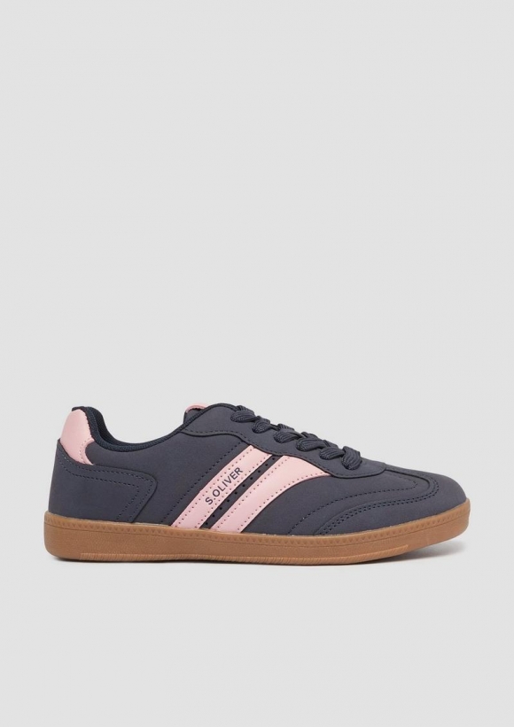 s.Oliver Sneaker mit Kontrast-Details - navy