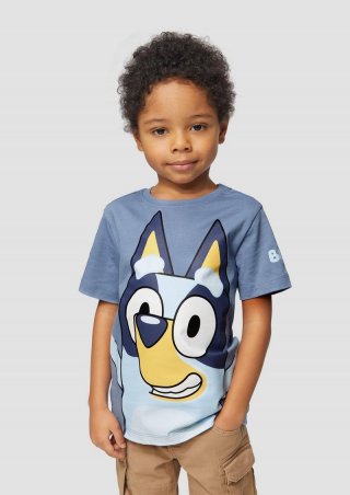 s.Oliver Baumwoll-T-Shirt mit Bluey-Print® - blassblau