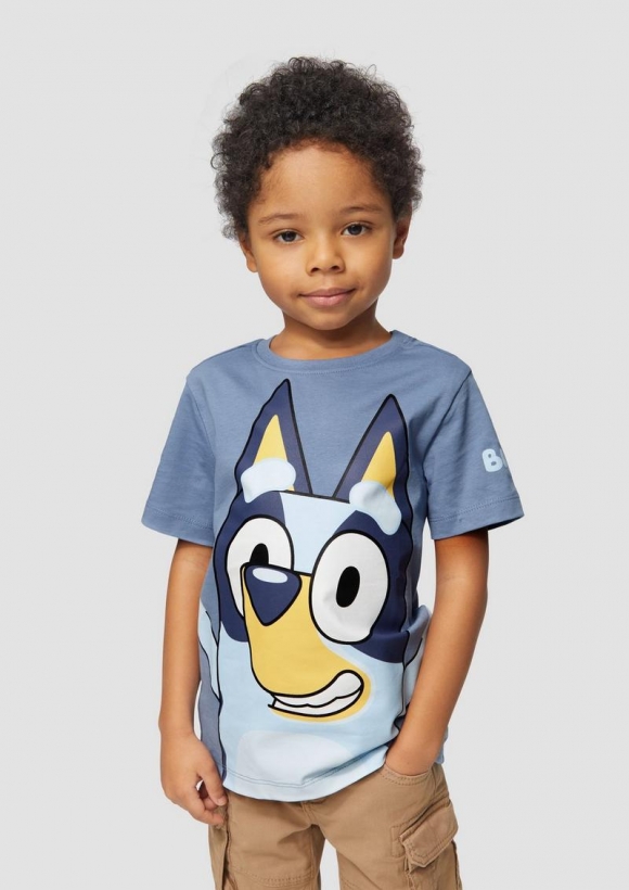 s.Oliver Baumwoll-T-Shirt mit Bluey-Print® - blassblau