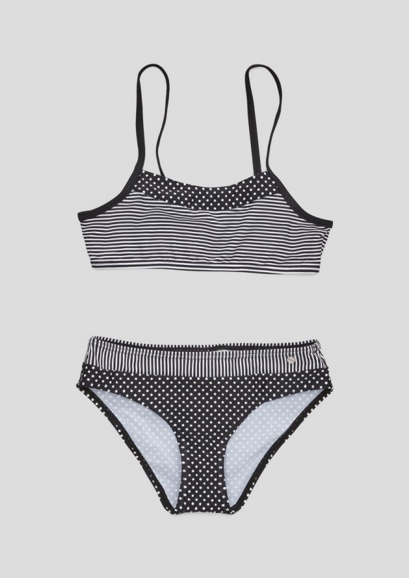 s.Oliver Bustier Bikini mit Muster - schwarz