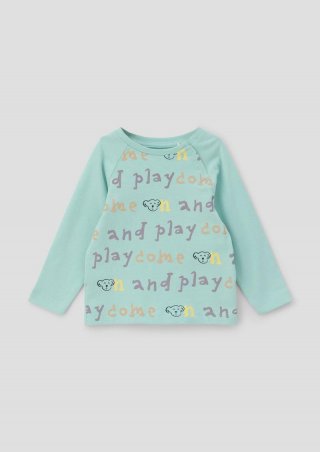 s.Oliver Longsleeve mit Grafikprint - pastelltürkis