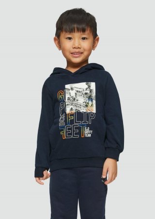 s.Oliver Kapuzen-Sweatshirt mit Fotoprint - navy