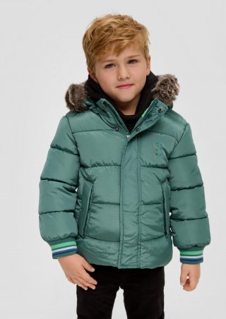 s.Oliver Steppjacke mit abnehmbarem Kunstfell - minze