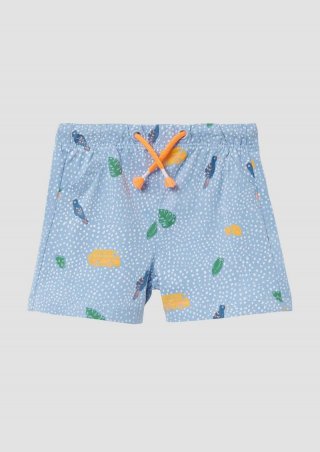 s.Oliver Shorts aus Baumwolle mit All-over-Print - himmelblau