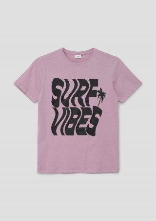s.Oliver T-Shirt mit Frontprint - flieder