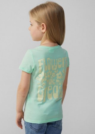 s.Oliver T-Shirt mit Glitzerprint - ozeangrün