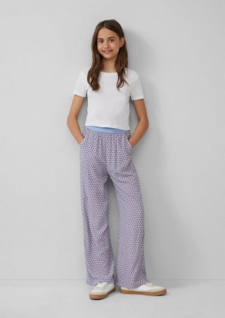 s.Oliver Wide-Leg-Hose aus Viskose im Loose Fit - weiß