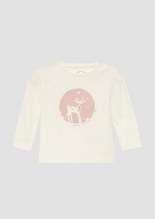 s.Oliver T-Shirt mit Frontprint - ecru