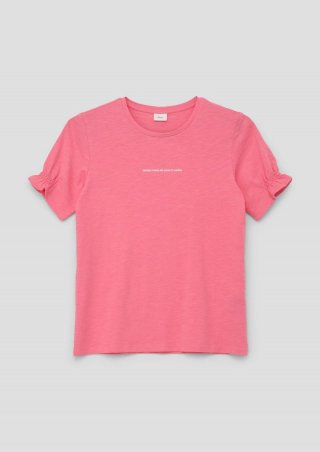 s.Oliver T-Shirt mit Schriftprint - pink