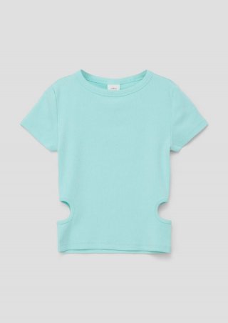 s.Oliver T-Shirt mit Cut-Out-Details - türkis