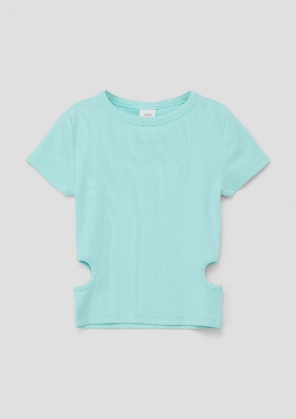 s.Oliver T-Shirt mit Cut-Out-Details - türkis