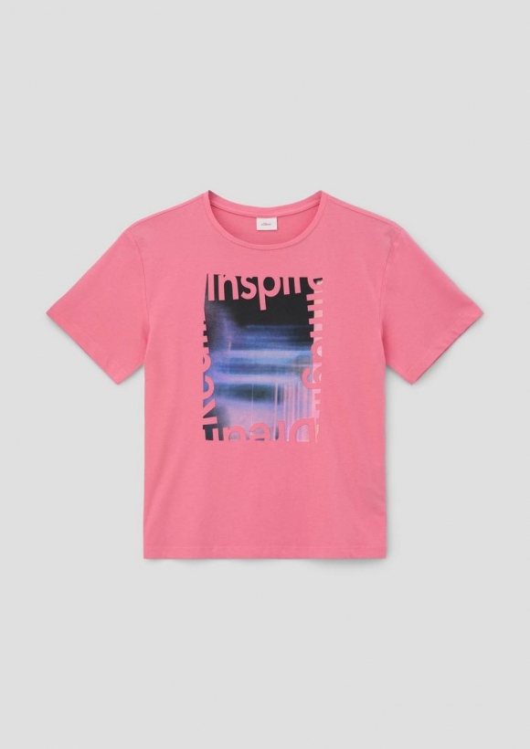 s.Oliver T-Shirt mit Frontprint - pink