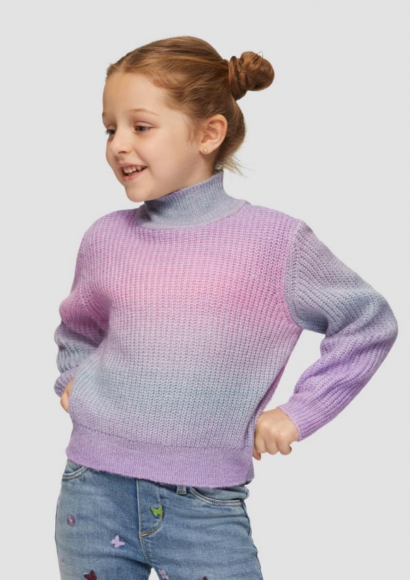 s.Oliver Strickpullover mit Farbverlauf - flieder