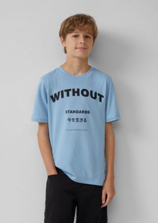 s.Oliver T-Shirt mit Frontprint - himmelblau