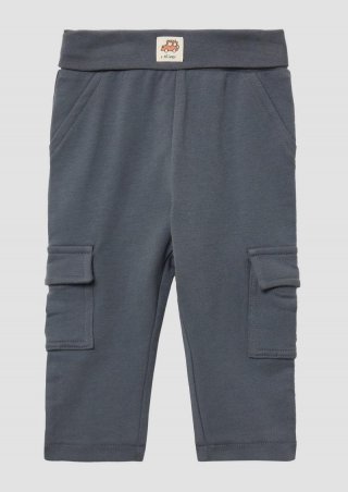 s.Oliver Leichte Sweathose mit Umschlag und Cargotaschen - schiefergrau