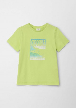 s.Oliver T-Shirt mit Frontprint - limettengrün