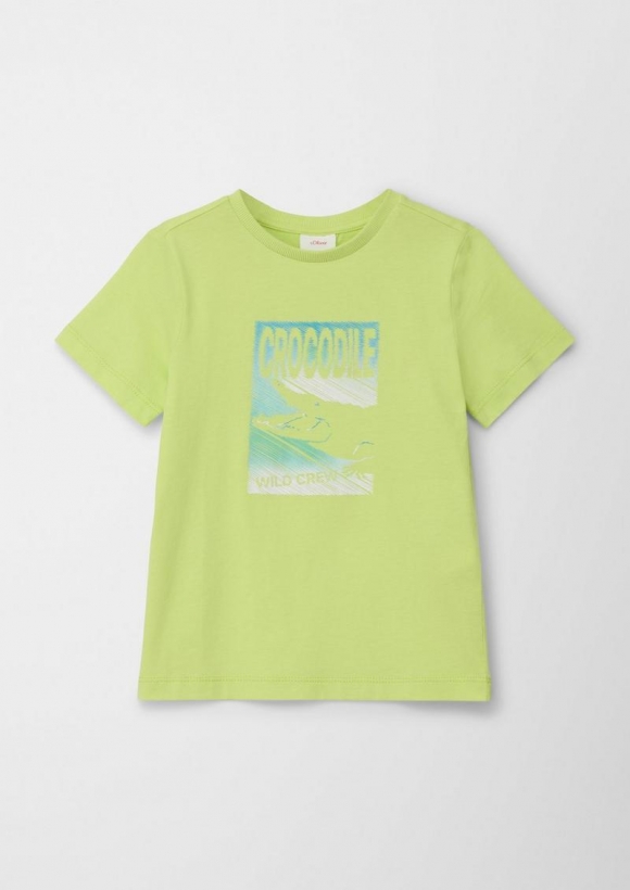 s.Oliver T-Shirt mit Frontprint - limettengrün