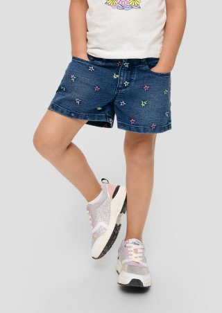 s.Oliver Jeans-Shorts / Loose Fit / Super High Rise / Wide Leg - blau