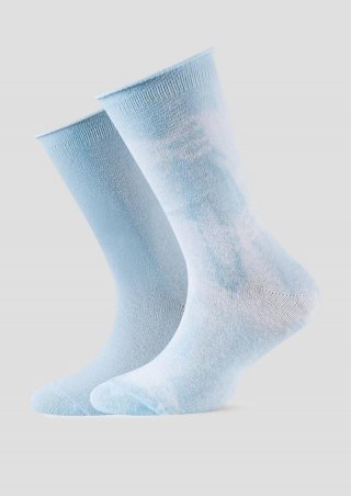 s.Oliver 2er-Pack Socken mit Batik-Optik - blassblau