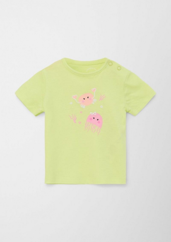 s.Oliver T-Shirt mit Grafik-Print - limettengrün