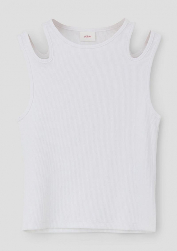 s.Oliver Tank Top mit Schulter-Cut-out - weiß