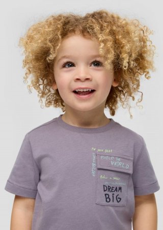 s.Oliver T-Shirt mit Brusttasche - grau