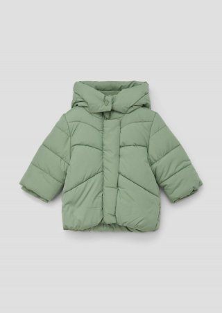 s.Oliver Steppmantel mit Fleece-Futter - salbeigrün