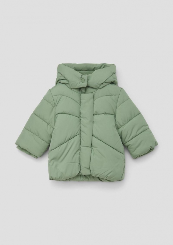 s.Oliver Steppmantel mit Fleece-Futter - salbeigrün