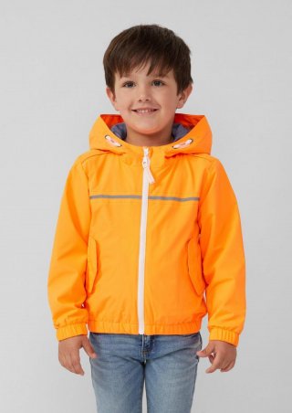 s.Oliver Leichte Jacke mit elastischem Saum und dekorativen Nähten - orange